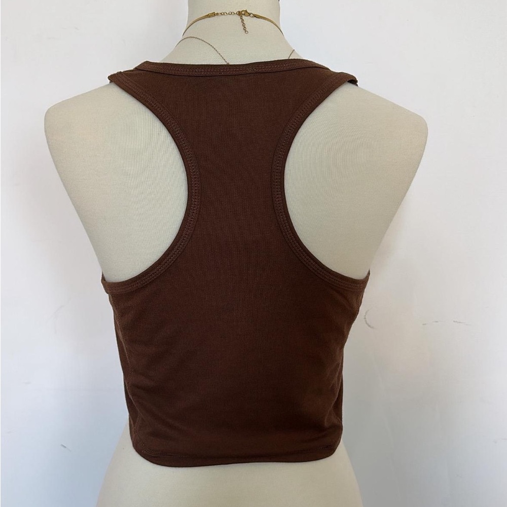 Forever 21 Brown Fitted Crop Tank Top - Picture 3 of 4